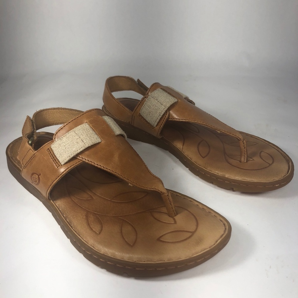 Born Leather Thong Sandals Size 9M